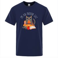 Cat Sitting And Eating Pizza Prints Mens Tees Shirts Clothes Vintage Tshirt Mens Tee Gildan