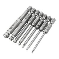 【Hot deal】 Broppe 7Pcs 2/2.5/3/4/5/6/8Mm 65Mm ไขควงแม่เหล็ก Bits 1/4นิ้ว Hex Shank