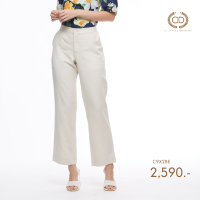 กางเกงขายาว กางเ﻿กงผู้หญิง C&amp;D Linen Pants ทรง Basic Pants ขายาว ทรงกระบอก เนื้อผ้าลินินพรีเมี่ยม สีเบจ (C9X2BE)