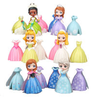 Magiclip Princess Magic clip Dress PVC Action Figures Qposket Collectible Dolls Girls Kids Toys for Baby Children