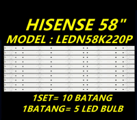 58k220p LED 10ชิ้น/เซ็ตใหม่ HISENSE ไฟทีวี LED 58 "ริ้วสายไฟไฟเรืองแสงทีวี LED (มีในสต็อก) 58k220 LED