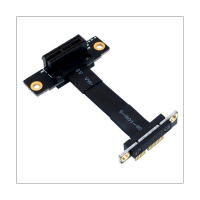 PCIE X1 Riser Cable Dual 90 Degree Right Angle PCIe 3.0 X1 To X1 Extension Cable 8Gbps PCI 1X Riser Card Ribbon Extender