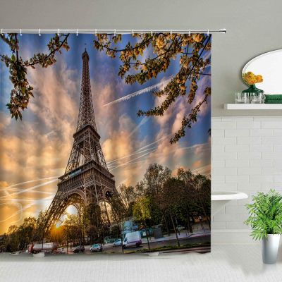 【CW】♝  Booth Shower Curtain Set Curtains Fashion Bathtub