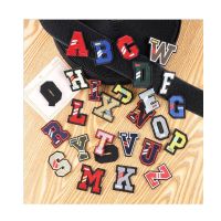 Velcros Patches Letters Stripes English Alphabet Letter Embroidery Stickers Name Military Patches Tactical Cloth Accessories Adhesives  Tape