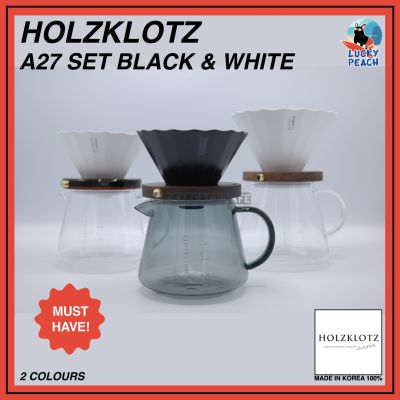 HOLZKLOTZ A27 Dripper Set Black Style V60 [Cone Shape] ดริปเปอร์เพิ่มความหวานและบาลานซ์ สินค้าของแท้จากเกาหลี