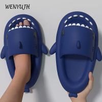 2023 New Summer Shark Slippers Mens Fashion Slippers Solid Color Casual Home Shoes Eva Non-Slip Shoes Womens Beach Shark Slides House Slippers