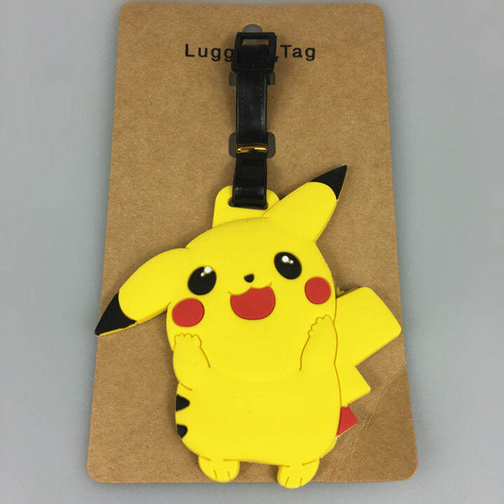 Pikachu Luggage Tag Boarding Pass Pendent Cute Anime Surroundings ...