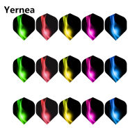 Yernea ชุด15ชิ้น/5ชุดอุปกรณ์โผหางออโรร่าลูกดอกบิน2มิติหางลูกดอกปาเป้าใหม่