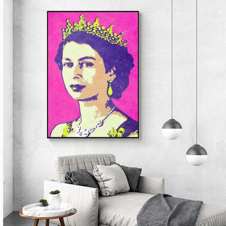 queen-elizabeth-ii-portrait-pop-canvas-painting-posters-and-prints-wall-art-pictures-for-living-room-wall-decoration-cuadros