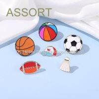 ☋✤❧ ASSORT Cute Football Basketball Badminton Kids Brooch Girl Boy Sports Brooches Backpack Badges Jacket Pin