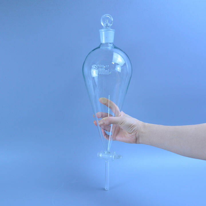 20231000ml Pear Shape Separatory Funnelglass Pear Shaped Funnelseparatory Funnel Squib Pear 4078