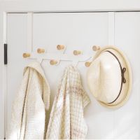 【YF】 Hooks Over The Door Home Bathroom Organizer Rack Clothes Coat Hat Towel Hanger Punch Free Wall-mounted Metal Hanging Hook