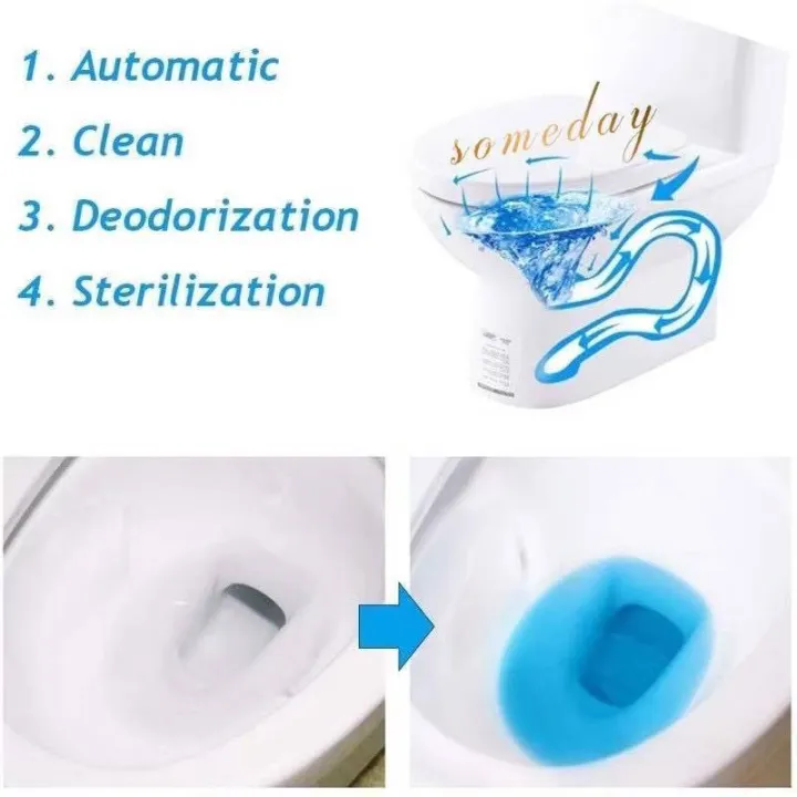【Ready Stock】 Someday 1 Pcs Blue Tablet Toilet Bowl Cleaner Automatic Tank Bowl Bathroom System