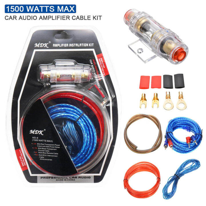 60 AMP Fuse Holder 10GA Power Cable Subwoofer Speaker Car Audio Wire Wiring Amplifier