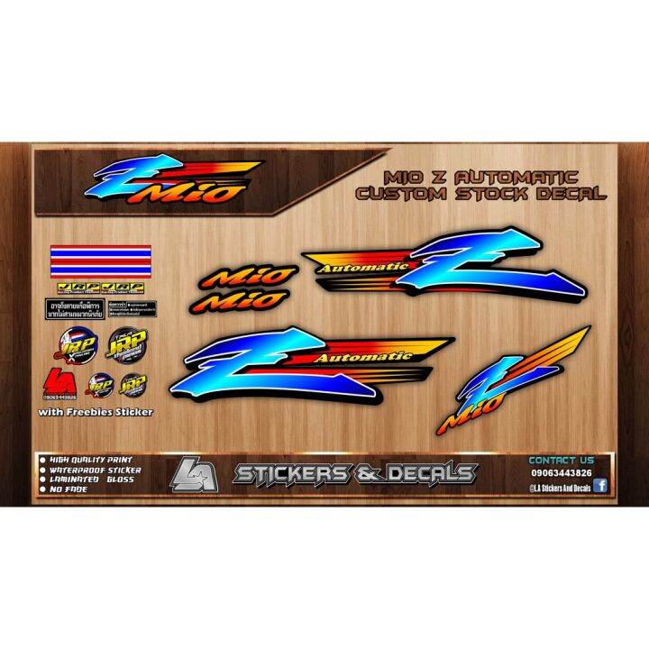 Yamaha Mio Z Sporty Decals (l.a Stickers) Thai Decals (m3 , Mio Soulty 