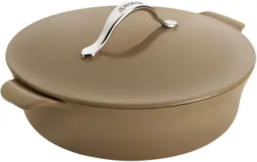 Anolon Allure Hard Anodized Aluminum Dutch Oven, 5 Quart, Dark