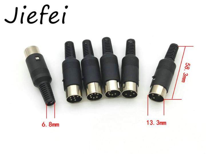 10ชิ้น-din-ปลั๊กตัวผู้3pin-4pin-6pin-7pin-8pin-ชิ้นส่วน-diy-ตัวเชื่อมต่อเสียง-av-แบบอินไลน์สำหรับติดสายแชสซี