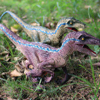 จูราสสิจำลองของแข็งสีฟ้าไดโนเสาร์รุ่นพลาสติกขนาดใหญ่ Velociraptor หลิงขโมยมังกร Velociraptor ของเล่นของเล่นเพื่อการศึกษา