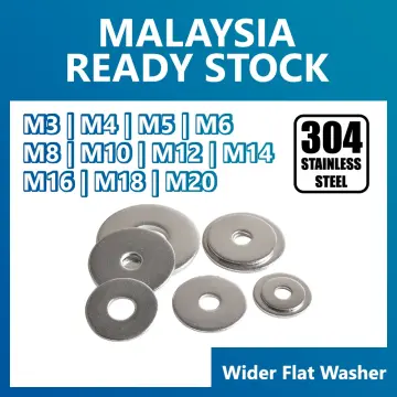 Stainless Steel Metric Flat Washers DIN 125 M2, M2.5, M3, M4, M5, M6, M8, &  M10
