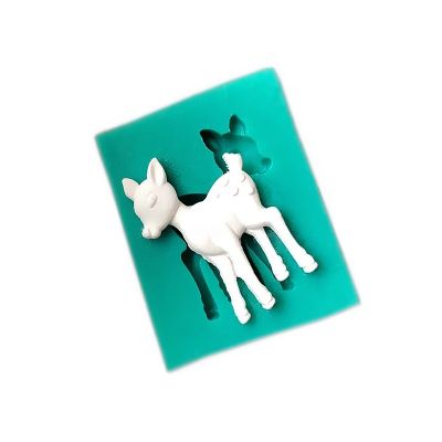【YF】 Small Sika Deer Shape Fondant Cake Silicone Mould Chocolate Biscuits Molds Candy Cooking Baking Wedding Decorating Tools