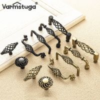 American Vintage Antique Hollow Out Birdcage Handles Bronze Cabinet Handles Drawer Knobs Wardrobe Door Pullers Furniture Handle Door Hardware Locks