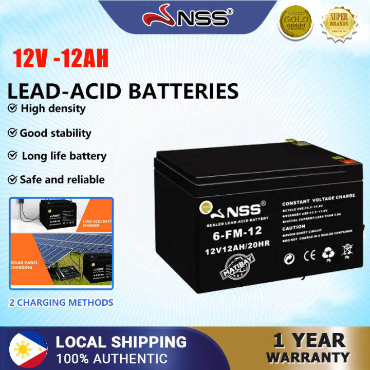 NSS 12AH/17AH/20AH 12V Battery Lead Acid Solar SET UP Battery | Lazada PH