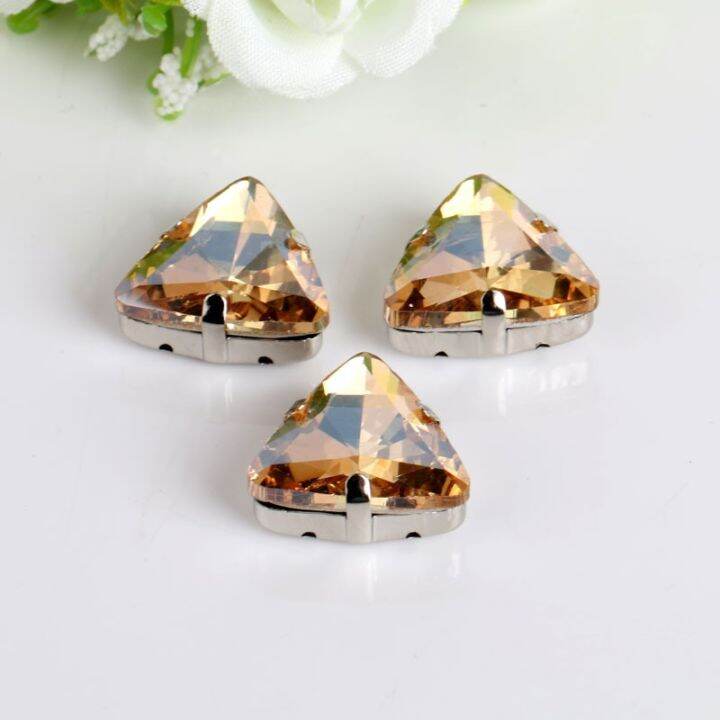 18mm-10pcs-pack-triangle-shape-glass-sew-on-rhinestone-with-claw-strass-metal-base-buckle-crystal-stone-diamond-for-clothes