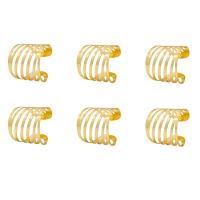 Gold Napkin Rings Set Of 6, Hollow Napkin Ring Holder for Wedding Christmas Family Gathering Table Decoration