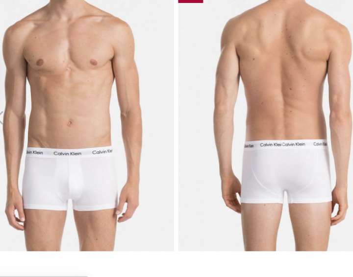 HCM]Quần boxer size lớn Calvin Klein U2662 cotton trắng xám XL Quần lót nam  boxer đùi size lớn Super large size for big tall men boxer trunk style XL |  