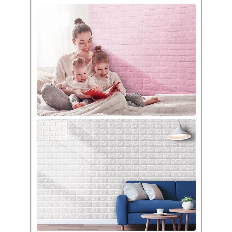 770x70cm A Roll 3D Wallpaper DIY Self adhesive Waterproof&Moisture proof (Brick)