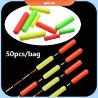 GAIYUAN 50pcs/bag กลางคืน สต็อปเปอร์ EPS ลูกปัดลอยประมงวงรี ถั่วปลาอินดิเคเตอร์ ล่าง ลูกลอยโฟมทรงกระบอก