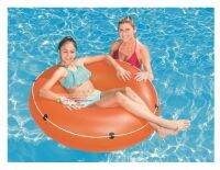 (ขนาด 47 นิ้ว) ห่วงยาง สีสดใส Bestway, large inflatable boat for swimming 119cm (สีส้ม สีน้ำเงิน สีเขียว)