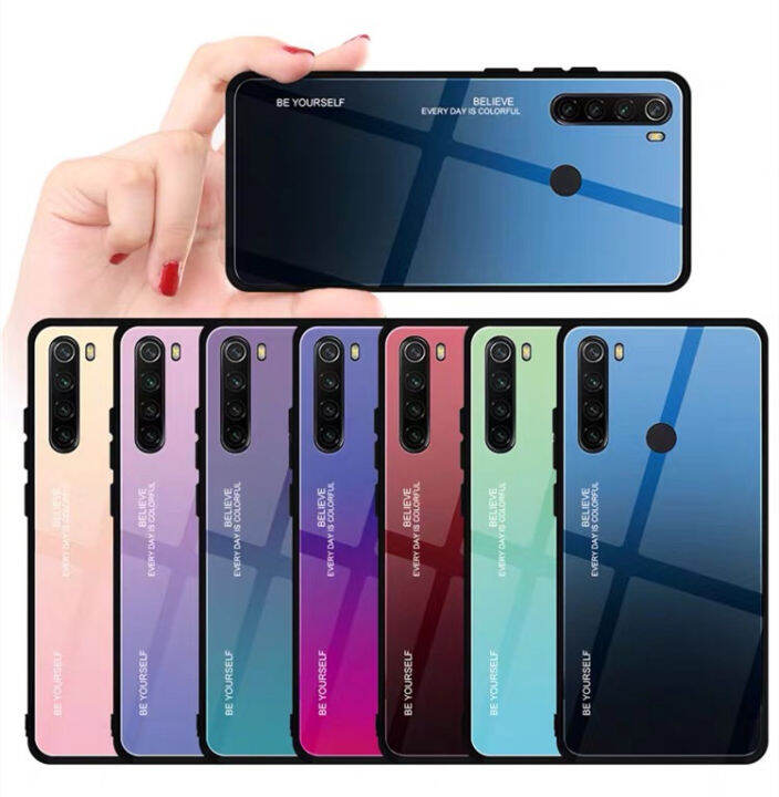 เก็บเงินปลายทางcase-realme-5i-realme-5-5s-เคสเรียวมี5i-เคสกระจกสองสี-เคสกันกระแทก-เคส-realme-5i-ขอบนิ่ม-เคสกระจกไล่สี-สินค้าใหม่