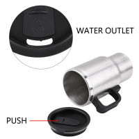 500ML Car Based Heating Stainless Steel Cup Kettle 12V Travel Coffee Heated Mug Food Grade Stainless Steel Food Grade PP