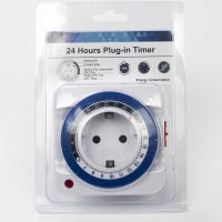 EU Plug In Mechanical Grounded Programmable 24H Timer Switch Smart Countdown Switch Socket Indoor Auto Power Off 230V