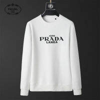 [พร้อมสต็อก] Pradas 2022ฤดูใบไม้ร่วง/ฤดูหนาวใหม่เสื้อผู้ชายหนาอบอุ่นแข็งพื้นฐาน O-คอเสื้อที่มีคุณภาพสูง Jogger ผ้าฝ้าย P Ullovers ชาย