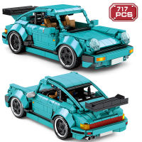 Technical Ideas Racing Car Building Blocks Expert Famous Green Super Sports Car Diy Model Bricks Assembly Toys For Boys