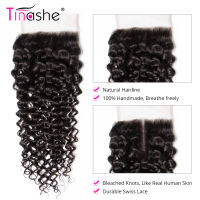 Tinashe Hair 5X5 HD ลูกไม้ปิดโปร่งใสบราซิลผมหยิก Remy ผมมนุษย์ฟรีส่วนตรงกลางสีธรรมชาติ Pre Plucked