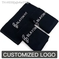 100 Cotton Black bath towel Hand Towel Free Design Customized Embroidery LOGO Nail Shop Beauty Shop SPA Dark Black Bath Towel