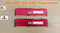 Ram Kingston Hyper DDR3 / 8GB 4GBx2 Bus1600 Kingston // มีซิ้งสีแดง // มือสอง มีประกัน Synex