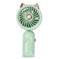 Portable Hand Fan with Ears - Mini Fan with USB Rechargeable Battery Foldable Small Fan