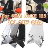 กระจกรถจักรยานยนต์แผ่นบังแดดหน้ารถไวเซอร์สำหรับ KTM Duke125 390 2017-2022 2019 2020สำหรับ Duke 125ที่เบนทางลมควันสีดำ