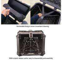 Universal Black 45L รถจักรยานยนต์ Adventure Aluminium Top Case กล่องท้ายกระเป๋าเดินทาง