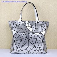 （READY STOCK）☋✓ Trendy BAOBAO new geometric rhombic PU bright surface large-capacity handbag ladies ever-changing folding deformation shoulder bag YZ