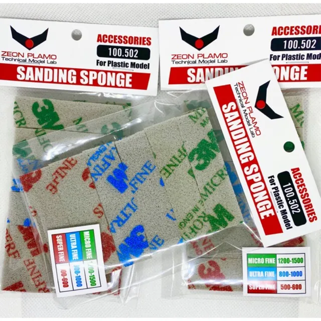 Skull Color Sanding Sponge 12 ชิ้น กระดาษทรายฟองน้ำ ขัด อุด โมเดล