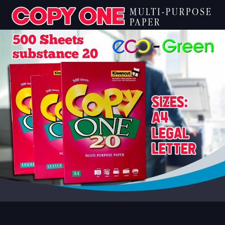 Copy One Bond Paper / White Short Long A4 Size 70Gsm 500Sheets Per Pack ...