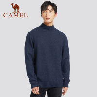 Cameljeans ฤดูใบไม้ร่วงและฤดูหนาวครึ่งคอเต่าเสื้อกันหนาวหลวมถัก Bottoming เสื้ออบอุ่นเสื้อกันหนาวด้านบนสำหรับผู้ชาย