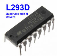 1x L293D Quadruple DC Motor Driver L293 IC Chip 4.5-36Vdc 600mA