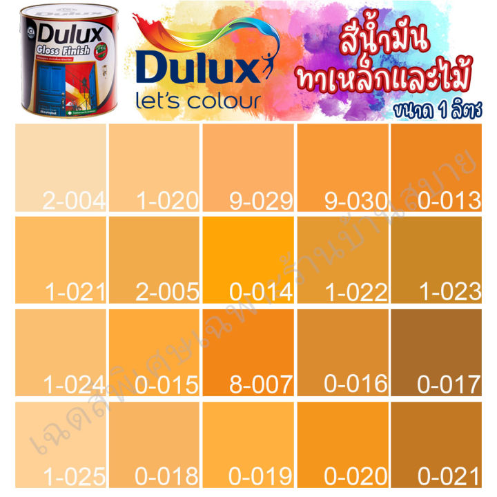 dulux-สีน้ำมัน-ดูลักซ์-กลอสฟินิช-กลิ่นอ่อนพิเศษ-สีส้ม-ขนาด-1ลิตร-สีทาเหล็ก-สีทาไม้-สีทาวงกบ-ประตู-ทารั้วเหล็ก-ici