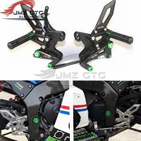 MOTO-TRON ชุดท้ายรถจักรยานยนต์ CNC ปรับได้ชุดที่พักเท้าสำหรับ KAWASAKI ZX10R ZX-10R 2011-2020